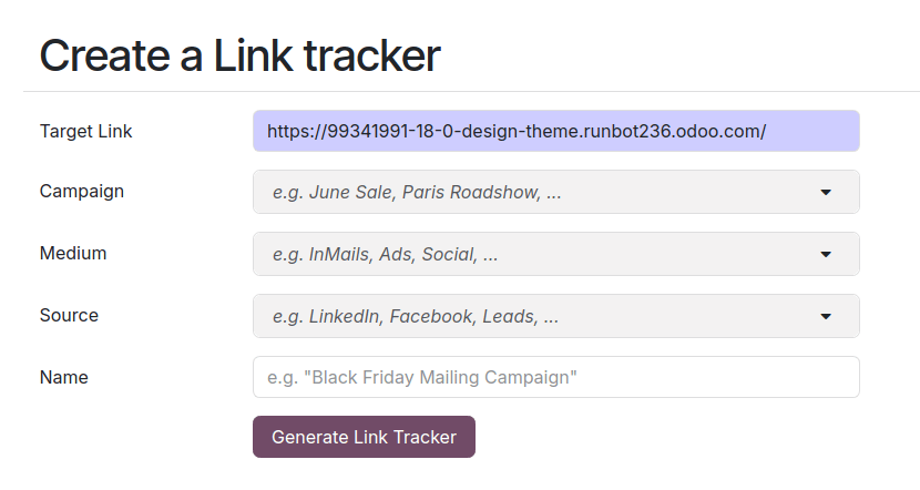 Erstellung einer Link-Tracker-URL