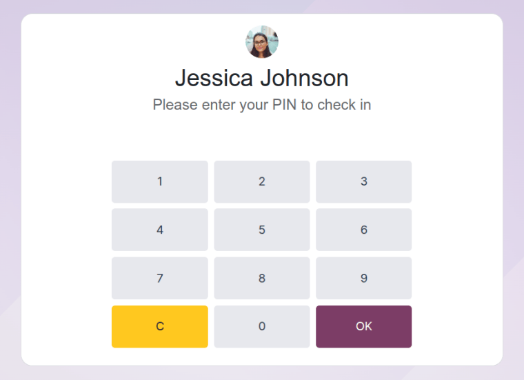 Das Pop-up-Fenster, das erscheint, wenn Sie zur Eingabe einer PIN aufgefordert werden.