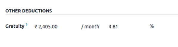 Other deduction section