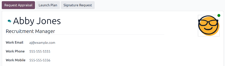 The Launch Plan button on the employee profile.