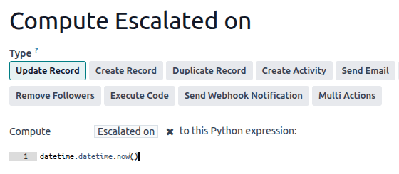 Calcolo di un campo data/ora personalizzato utilizzando un'espressione Python