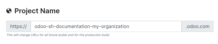 프로젝트 이름 설정