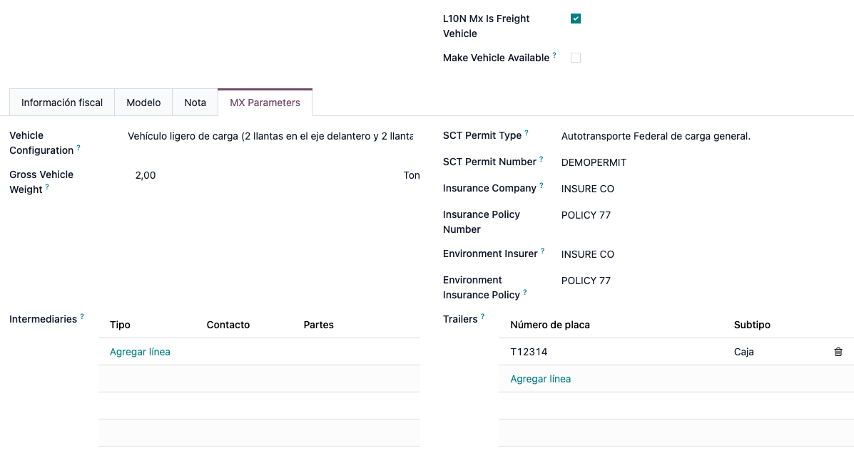 Delivery guide vehicle configuration.