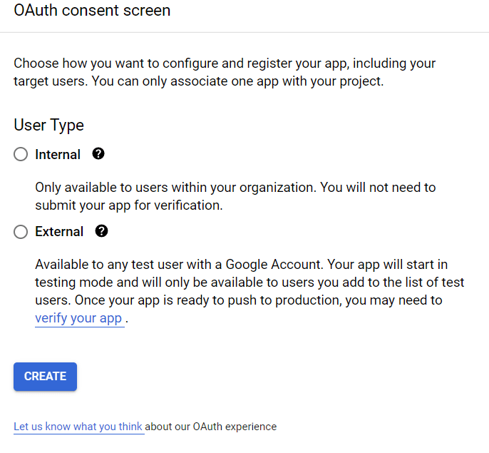 Wybór typu użytkownika w zgodzie OAuth.
