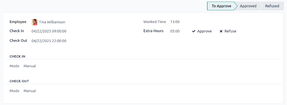 A detailed attendance record.