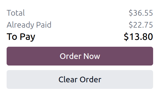 The various account totals for the user's account.