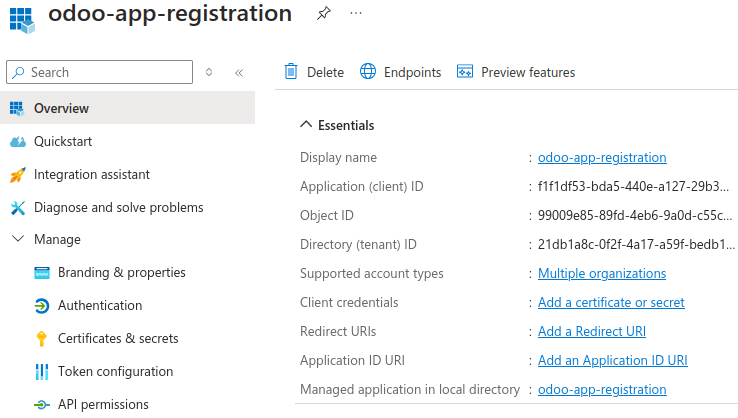 Een Microsoft Azure-app registreren