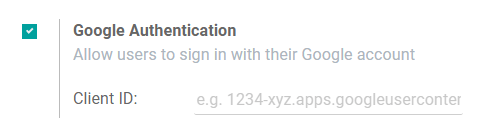 Client-id invullen in Odoo-Instellingen.