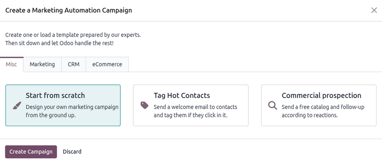 Create a campaign in Marketing Automation.