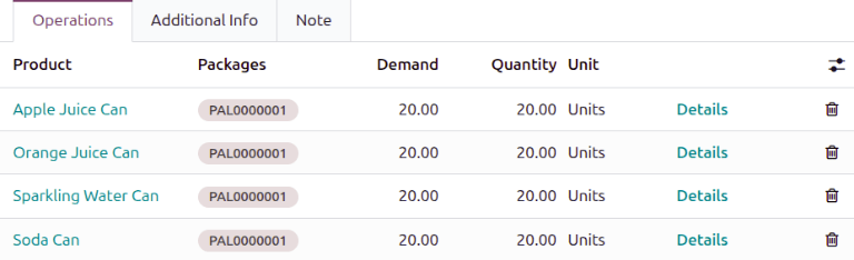 The Packages field updates with a new package name.