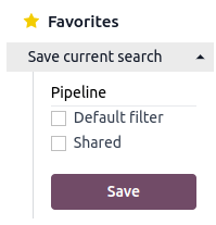 Under the Favorites heading, click Save current search and save the report for later.