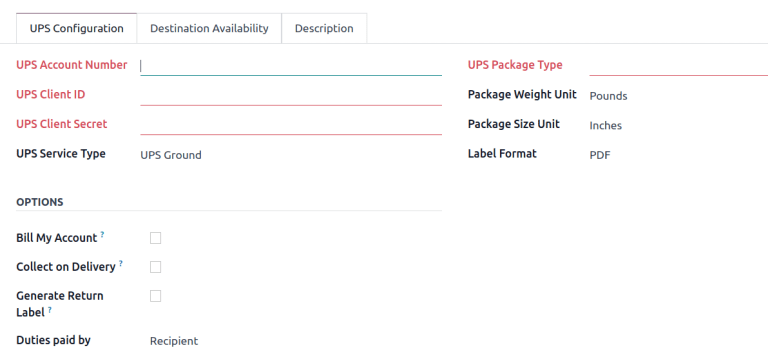 Show the "UPS Configuration" tab on the Shipping Methods form.