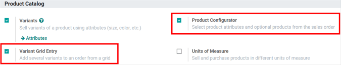Activating entry type settings.