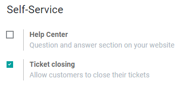 Ticket closing feature in Odoo Helpdesk.