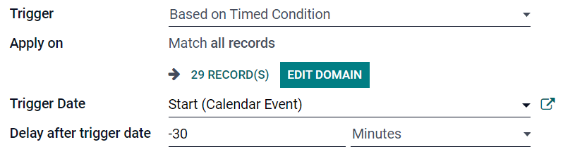 Example of a Based on Timed Condition trigger