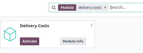 Install the *Delivery Costs* module.