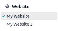 Display pages per website