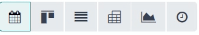 Different view type icons for maintenance calendar.