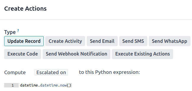 Calcule un campo de fecha y hora personalizado con una expresión Python