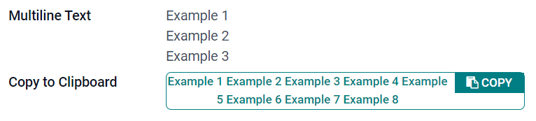 Ejemplos de campos de texto multilínea con diferentes widgets