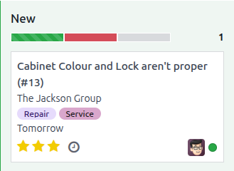 View of a stage's progress highlighting the activities that are due today.