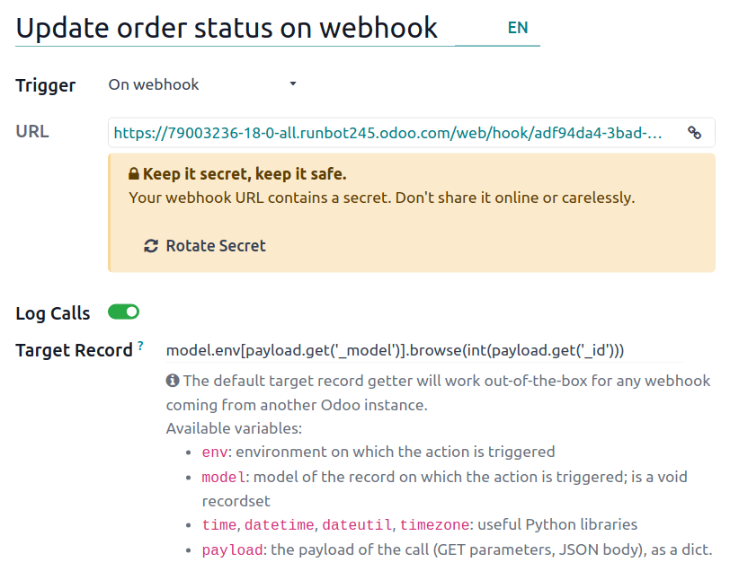 Example of a Based on date field trigger