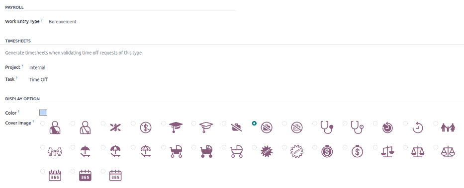 La mitad inferior del formulario de tiempo personal, con toda la información completa para un tiempo personal de enfermedad.