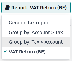 Sélection des variantes de rapport.