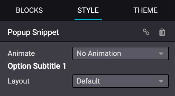 Add a subtitle between custom options
