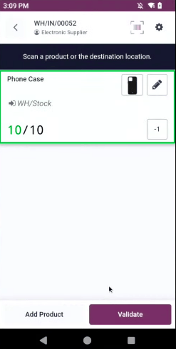 Validate the operation on the mobile device.