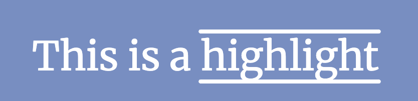 Highlight texts and titles