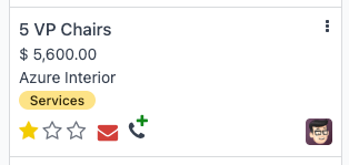 A sales opportunity with the option to add a call to the Phone widget.