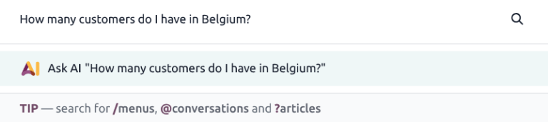 An open command palatte with a prompt.