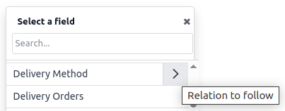 Selecteer een gerelateerd veld.