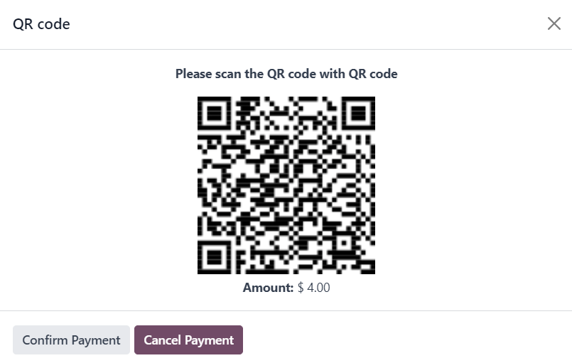 QR-code betalingsvoorbeeld