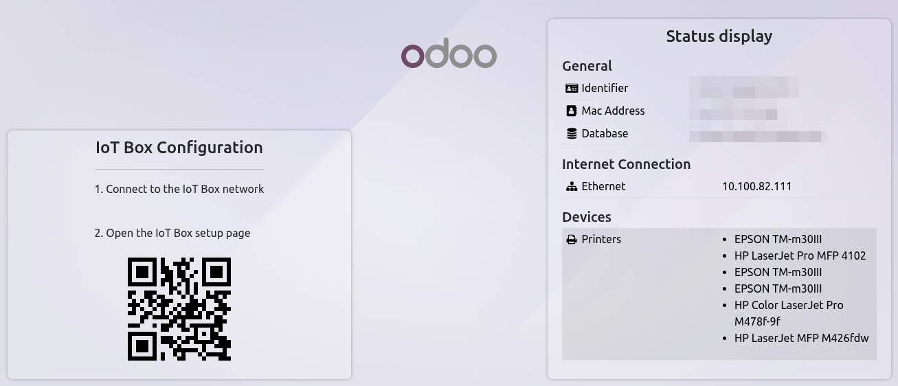Default Status Display screen