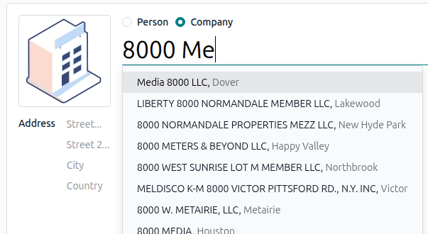 Address autocomplete on the contact form.