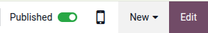 Unpublished/Published toggle