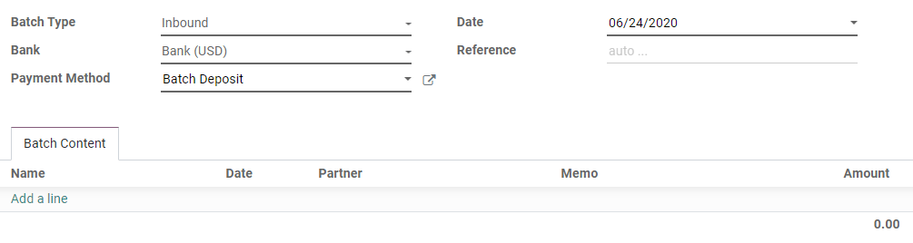 Batch Payments Batch Deposits Checks Cash Etc Odoo 13 0 Documentation