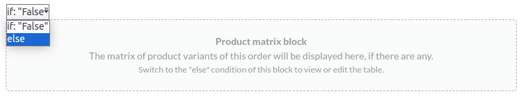 Ver las condiciones aplicadas a un bloque.