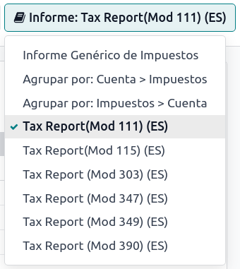 Informes de impuestos específicos de España.
