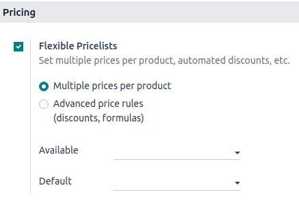 Activar las listas de precio en los ajustes generales del PdV.
