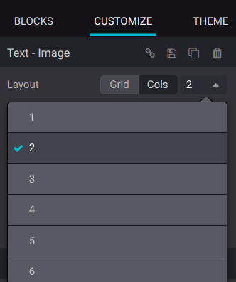 Setting the number columns