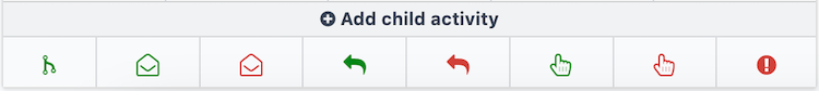 The trigger types for child activities of an email activity.