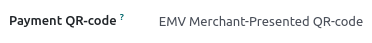 选择 EMV 商户出示二维码选项