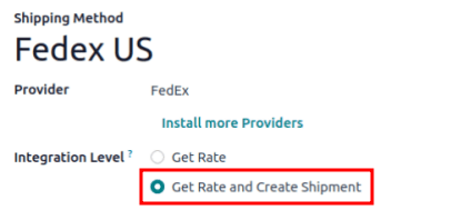 Set the "Get Rate and Create Shipment" option.