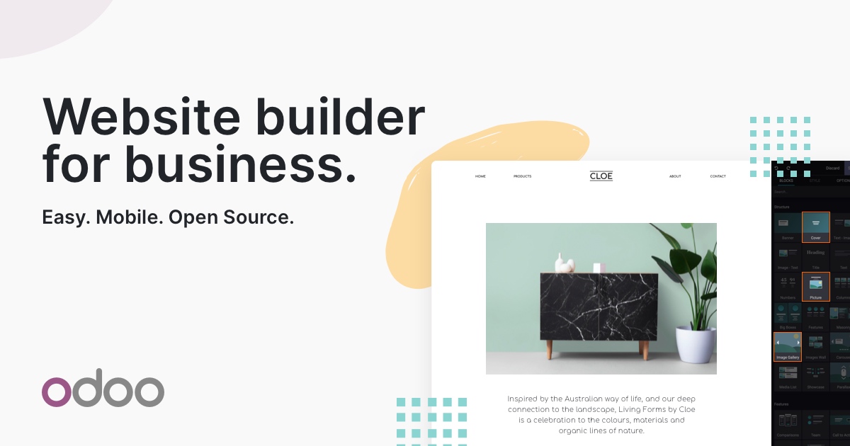 The #1 Open Source Website Builder | Odoo